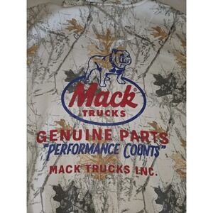 Mack Trucks Camo Hoodie Mens Large Dog Logo Drawstring NWT